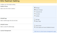 SharePoint Wiki Redirect screenshot